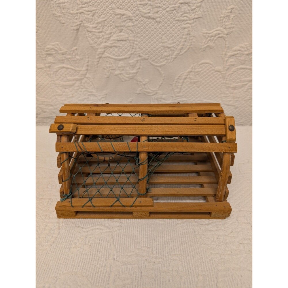 Vintage Miniature Lobster Trap Fully Functional Collectors Piece Nautical Ocean